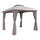 ST. Kitts 10-Foot Steel Dome-top Gazebo with Curtains, Grey - International Caravan
