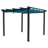 3 Meter Aluminum Framed Pergola, Aqua Blue - International Caravan