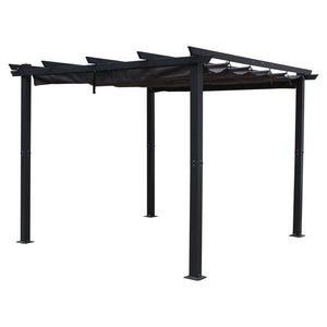 3 Meter Aluminum Framed Pergola, Grey - International Caravan