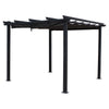 3 Meter Aluminum Framed Pergola, Grey - International Caravan