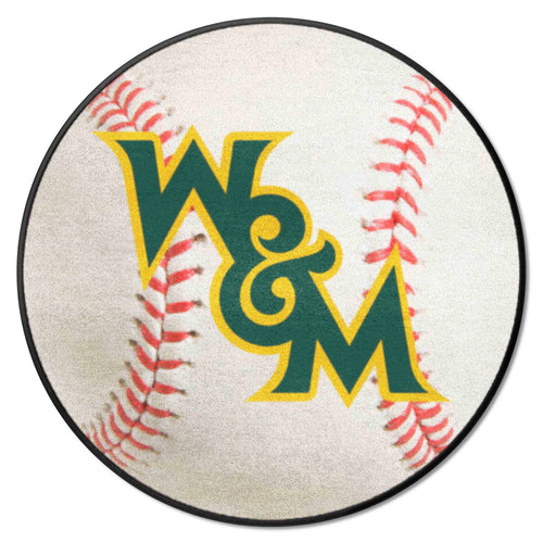 Fanmats - College of William & Mary Baseball Mat 27'' diameter