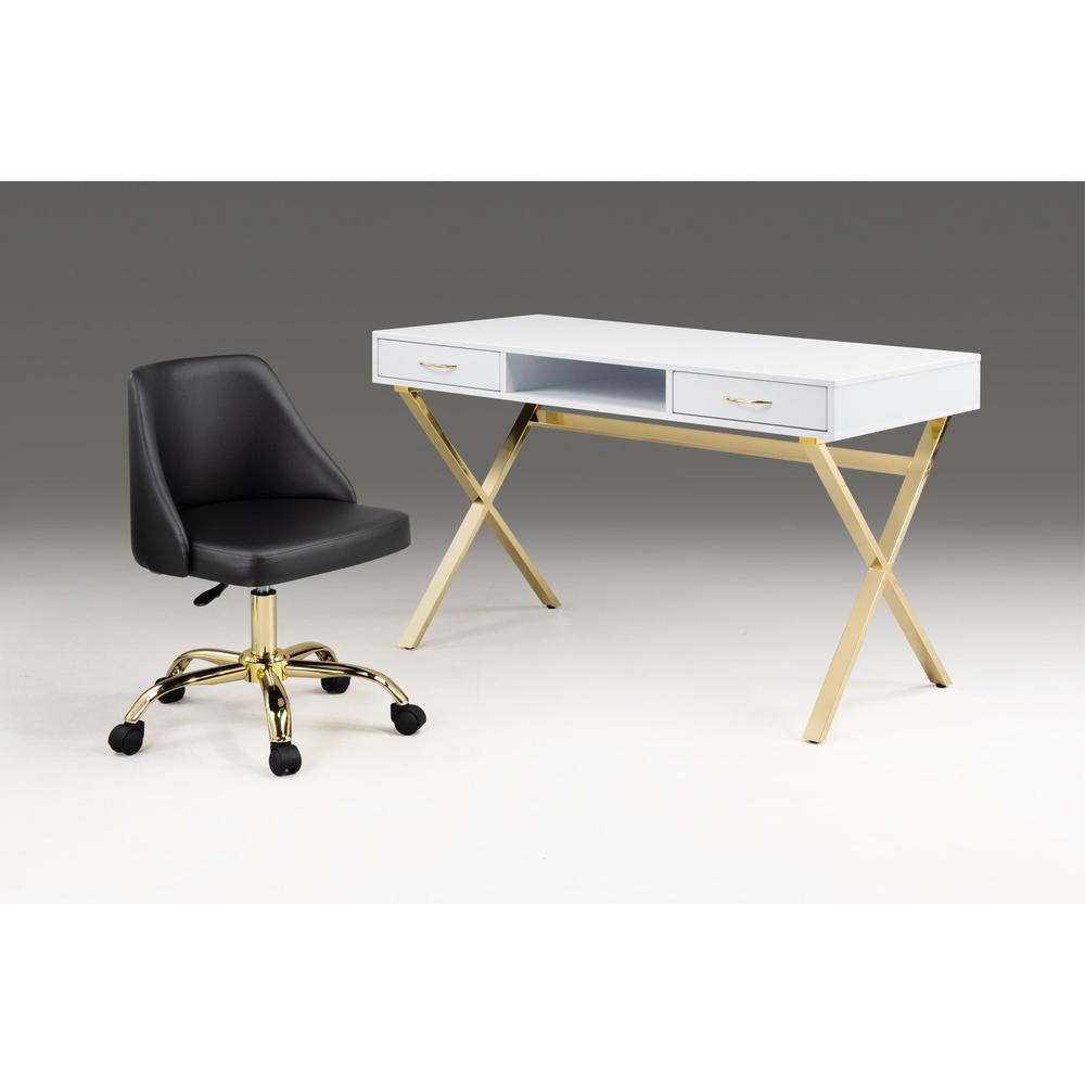 Office Chair With Gold Base - Creative Images