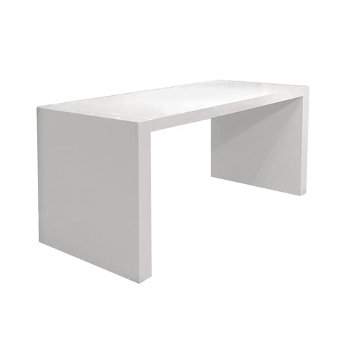White Lacquer Computer Desk 62X28X30 - Creative Images