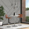 Bar Stool/Black Base, Cognac Pu - Creative Images