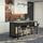 Black Leather Bar Stool, Chrome Base, 25''Seat High, Set Of 2 - Creative Images