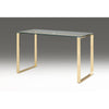 Glass Desk With Gold Base - Creative Images
