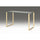 Glass Desk With Gold Base - Creative Images