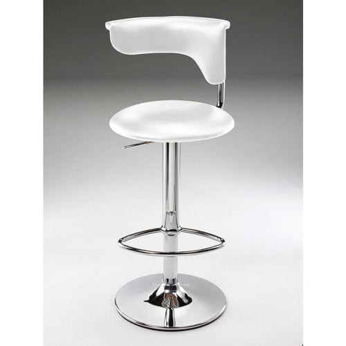 Bar Stool, Adj High, White - Creative Images