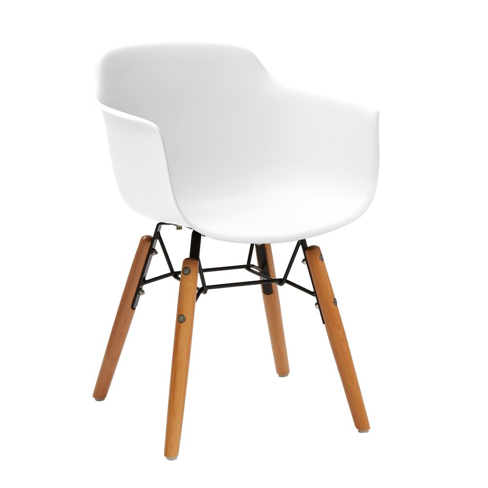 Midcentury Polypropylene Kids Side Chair, Set of 4 White - Creative Images