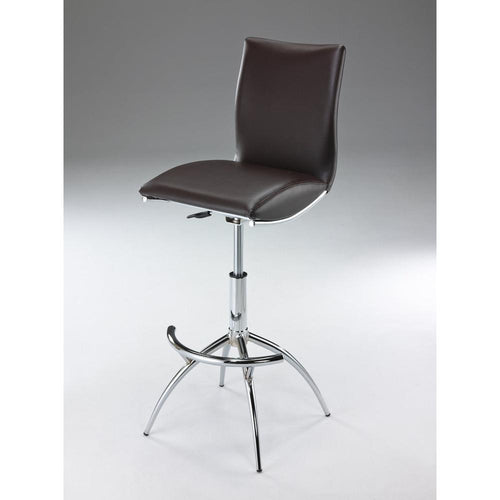 Pu Seat, Chrome Base Stool, Set Of 2 - Creative Images