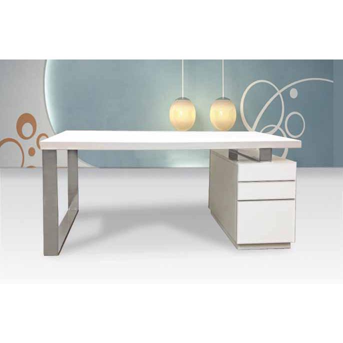 Desk,63''X28''X30'', White Lacquer - Creative Images