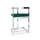 Bar Chair, 26'', Green Cushion, Stainless Steel Base - Creative Images