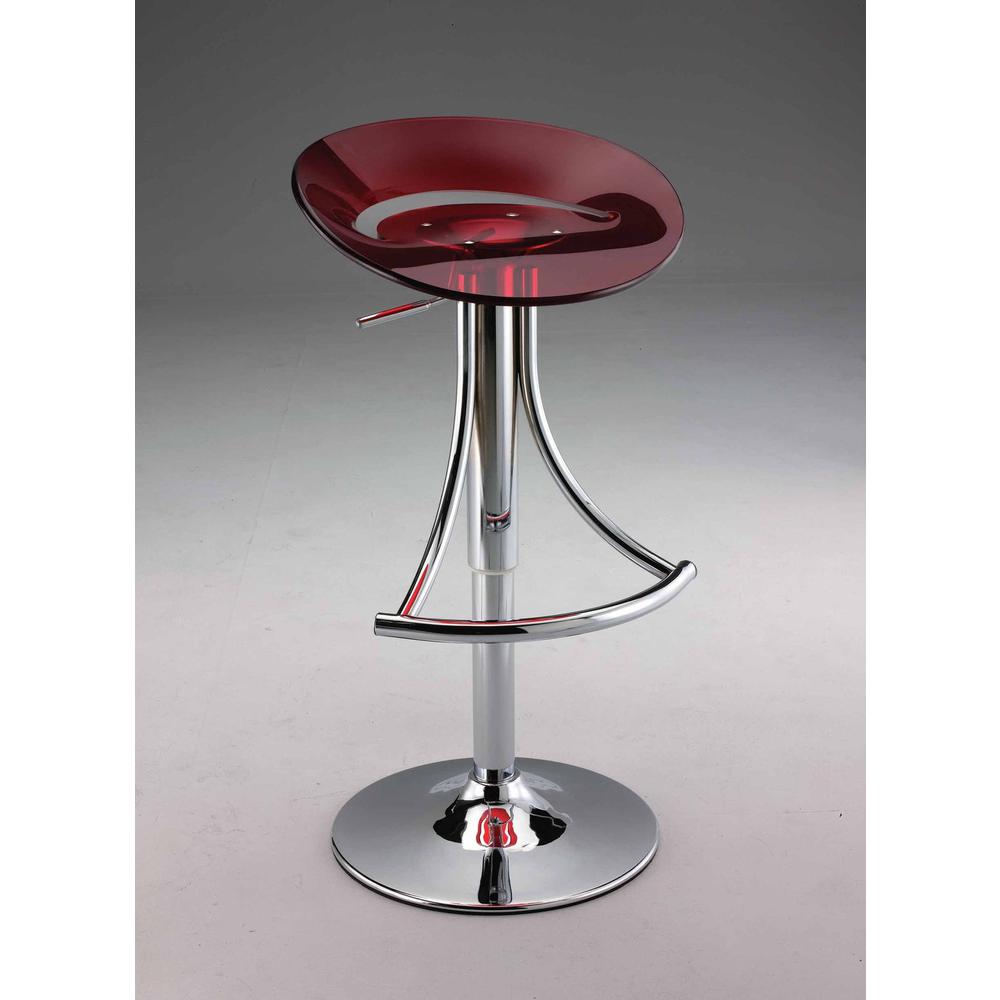 Arcrylic Bar Stool, Red - Creative Images