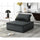 Anna Black Velvet 3 Pc Sectional Sofa Ottoman - Lilola Home