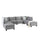 Simona Gray Velvet 8Pc Modular Sectional Sofa - Lilola Home