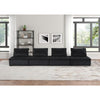 Anna Black Velvet 4 Pc Sectional Sofa - Lilola Home