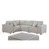 LILOLA Melrose Modular Sectional Sofa with Ottoman in Beige Linen - Lilola Home