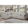 LILOLA Melrose Modular Sectional Sofa with Ottoman in Beige Linen - Lilola Home