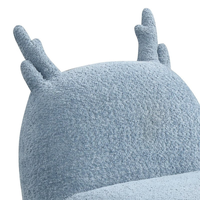 Weston 21.5''W Blue Chenille Deer-Shaped Kids Chair - Lilola Home
