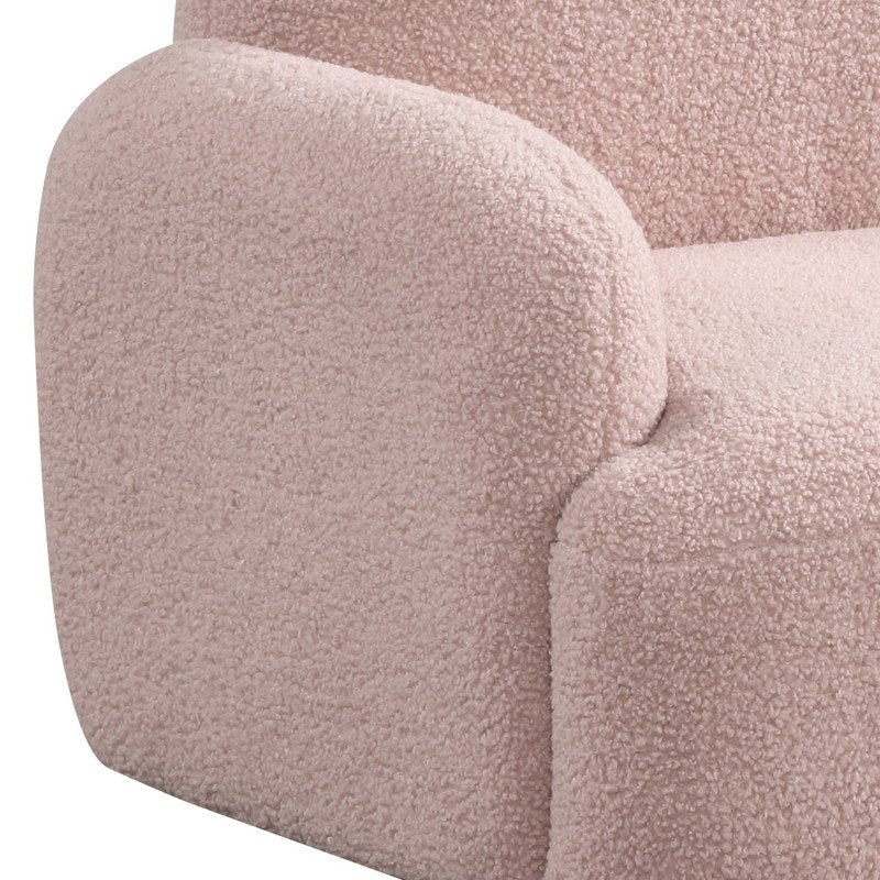 Raelynn 25.5''W Pink Sherpa Bear-Shaped Kids Armchair - Lilola Home