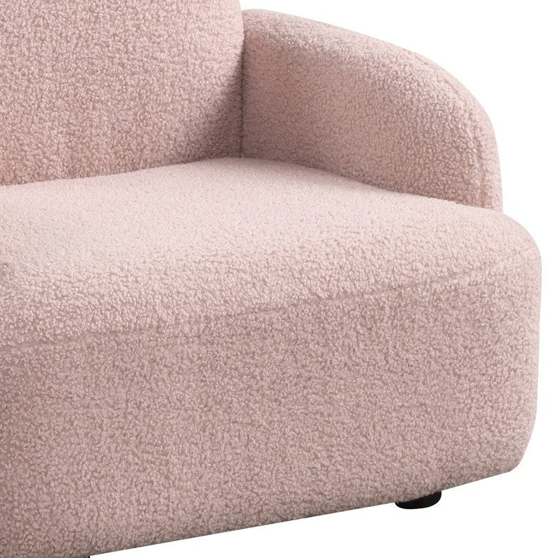 Raelynn 25.5''W Pink Sherpa Bear-Shaped Kids Armchair - Lilola Home