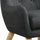Fenix 19.5''W Gray Linen Kids Chair with Button Tufted Back and Wooden Legs - Lilola Home