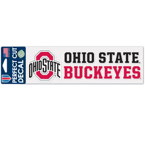 Ohio State Buckeyes Decal 3x10 Perfect Cut Wordmark Color - WinCraft