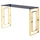 Best Master Mallory Stainless Steel and Smoked Glass Console Table in Gold - Best Master Furniture