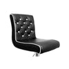Best Master Swivel Bar Stool With Crystal and Tufted Look in Black (Set of 2) - Best Master Furniture