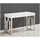Best Master Brooks 3-Drawer Wood and Stainless Steel Frame Writing Desk - Silver - Best Master Furniture