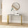 Best Master Mallory Stainless Steel and Smoked Glass Console Table in Gold - Best Master Furniture