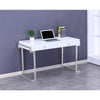 Best Master Juneau Modern 2-Drawer Engineered Wood Computer Desk in Silver - Best Master Furniture