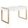 Erato White with Gold Legs Computer Desk - Best Master Furniture