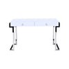 Best Master Juneau Modern 2-Drawer Engineered Wood Computer Desk in Silver - Best Master Furniture