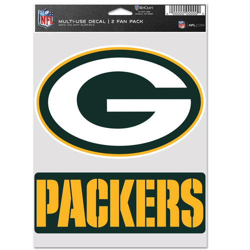 Green Bay Packers Decal Multi Use Fan 2 Pack - WinCraft