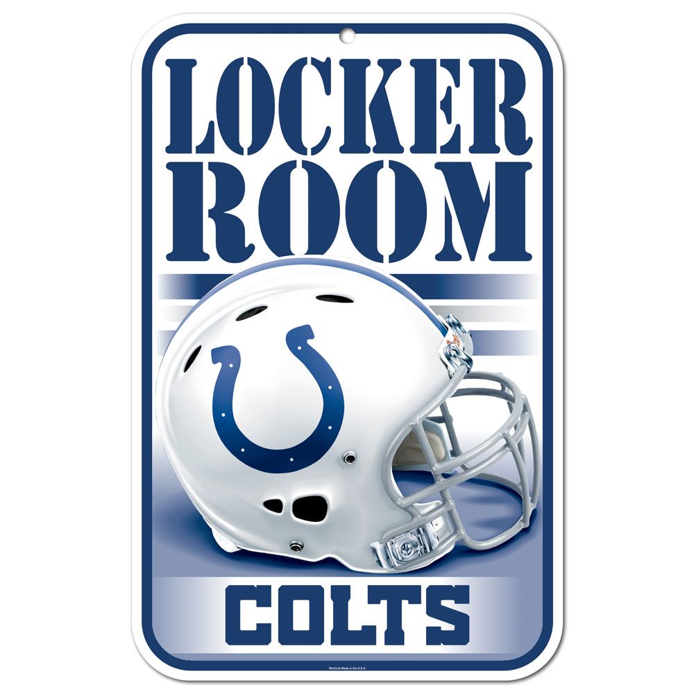 Indianapolis Colts Sign 11x17 Plastic Locker Room Design - WinCraft