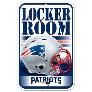 New England Patriots Sign 11x17 Plastic Locker Room Design - WinCraft