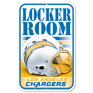 Los Angeles Chargers Sign 11x17 Plastic Locker Room Design - WinCraft
