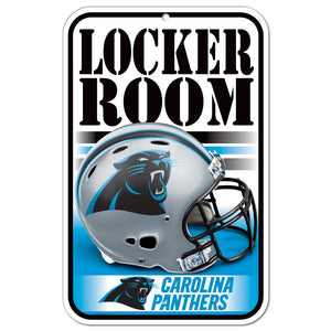Carolina Panthers Sign 11x17 Plastic Locker Room Design - WinCraft