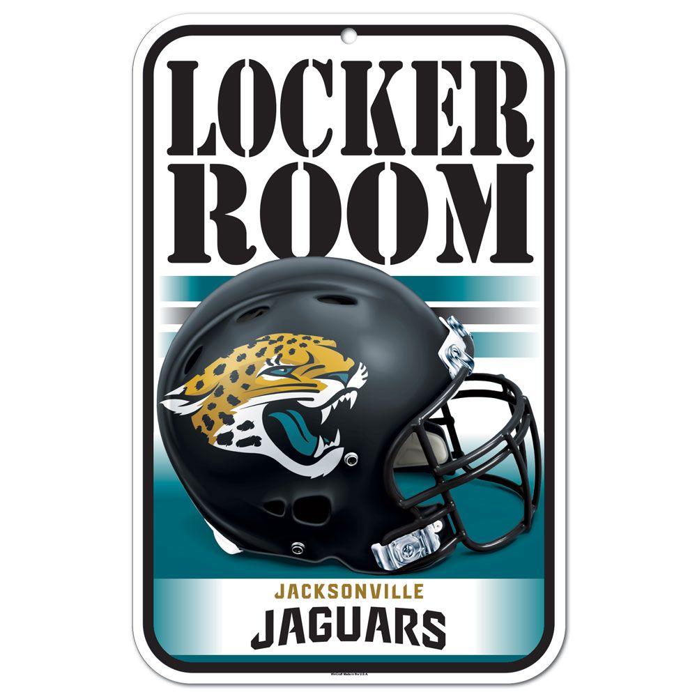 Jacksonville Jaguars Sign 11x17 Plastic Locker Room Design - WinCraft