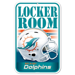 Miami Dolphins Sign 11x17 Plastic Locker Room Design - WinCraft