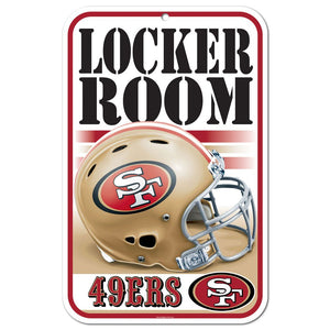 San Francisco 49ers Sign 11x17 Plastic Locker Room Design - WinCraft