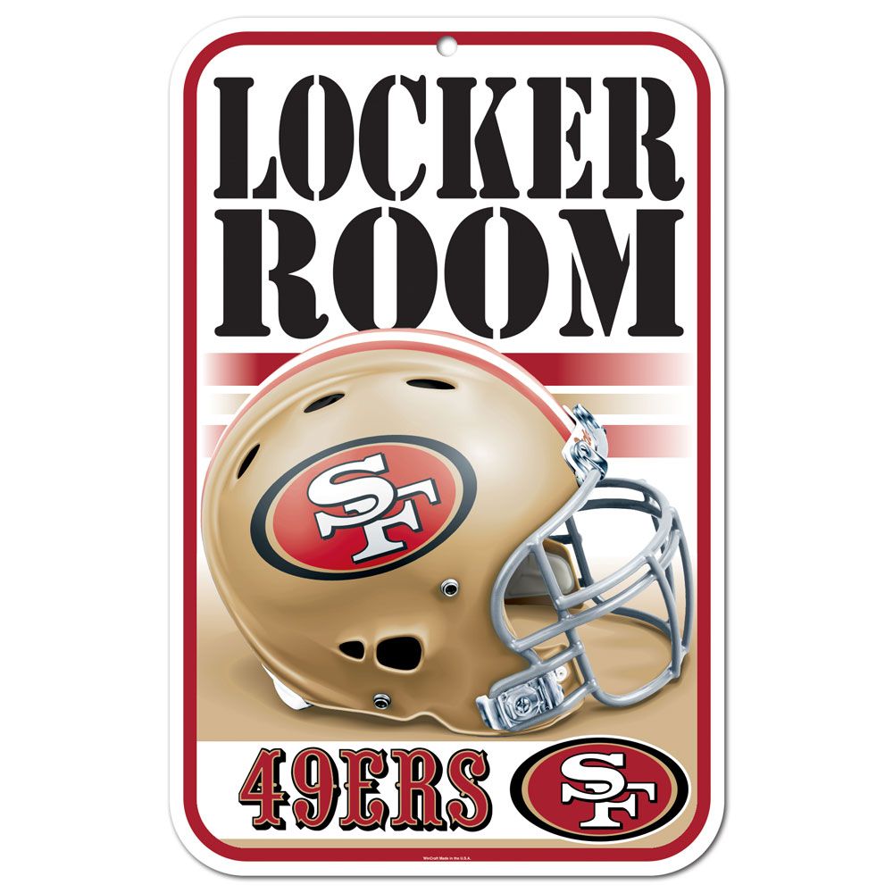 San Francisco 49ers Sign 11x17 Plastic Locker Room Design - WinCraft