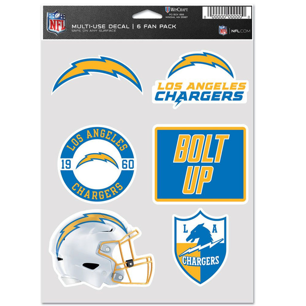 Los Angeles Chargers Decal Multi Use Fan 6 Pack - Wincraft