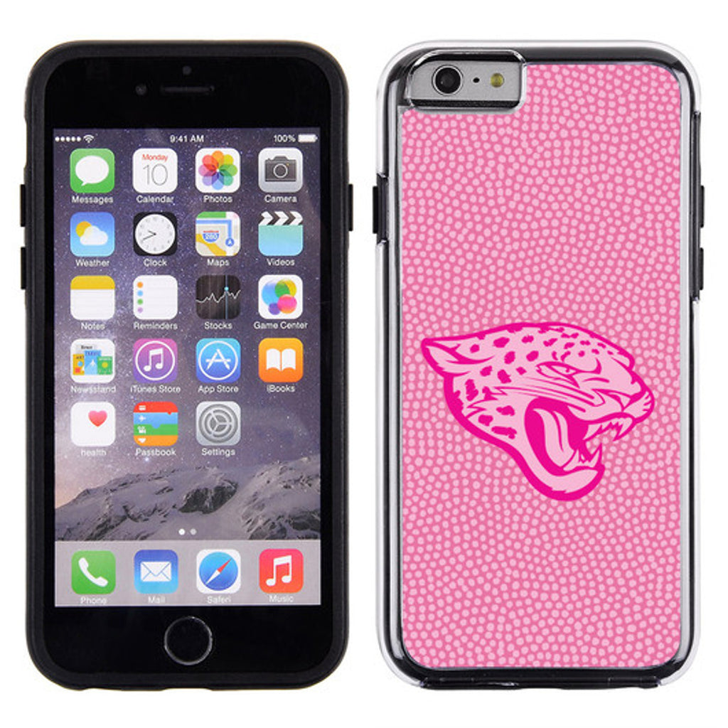 Jacksonville Jaguars Phone Case Pink Football Pebble Grain Feel iPhone 6 CO - Gamewear
