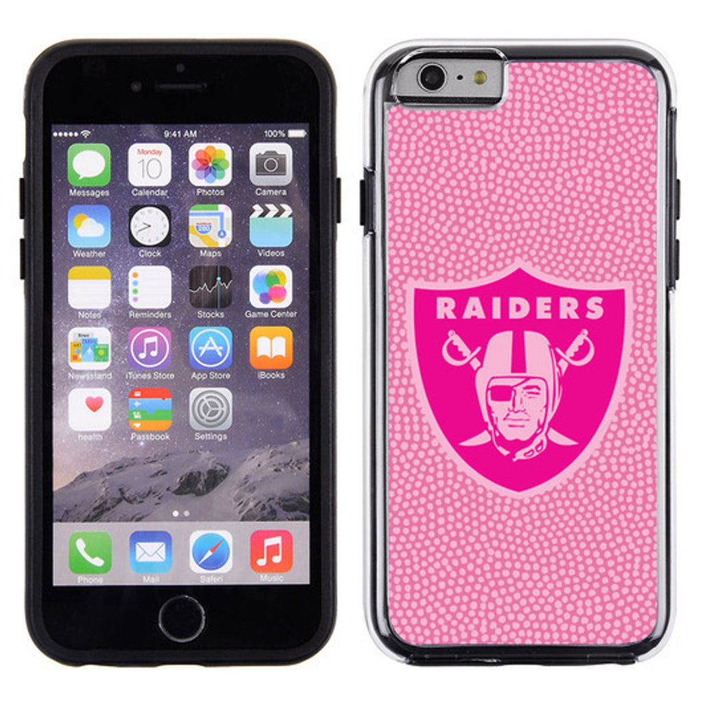 Las Vegas Raiders Phone Case Pink Football Pebble Grain Feel iPhone 6 CO - Gamewear