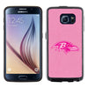 Baltimore Ravens Phone Case Pink Football Pebble Grain Feel Samsung Galaxy S6 CO - Gamewear