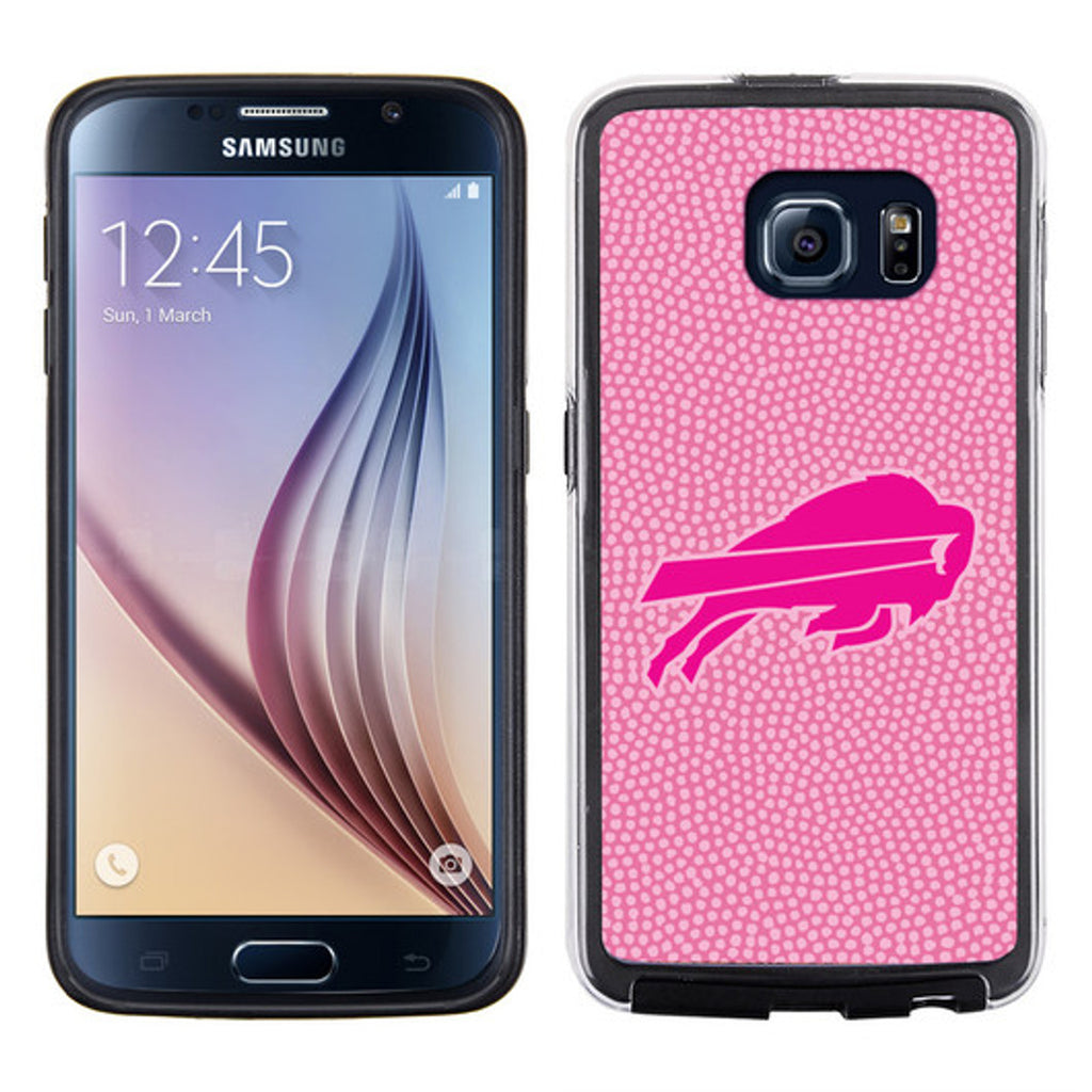 Buffalo Bills Phone Case Pink Football Pebble Grain Feel Samsung Galaxy S6 CO - Gamewear