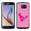 Houston Texans Phone Case Pink Football Pebble Grain Feel Samsung Galaxy S6 CO - Gamewear