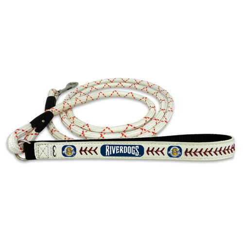 Charleston RiverDogs Pet Leash Leather Frozen Rope Baseball Size Medium CO - GAMEWEAR
